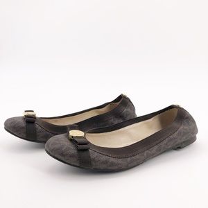 Michael Kors sz 6 Brown Signature Bow Ballet Flats